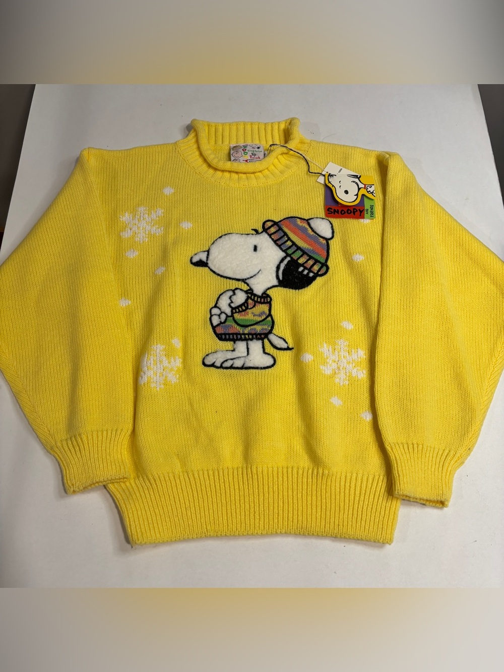 VTG Snoopy And Friends Promark Sweater Knit Pull Over Size 12